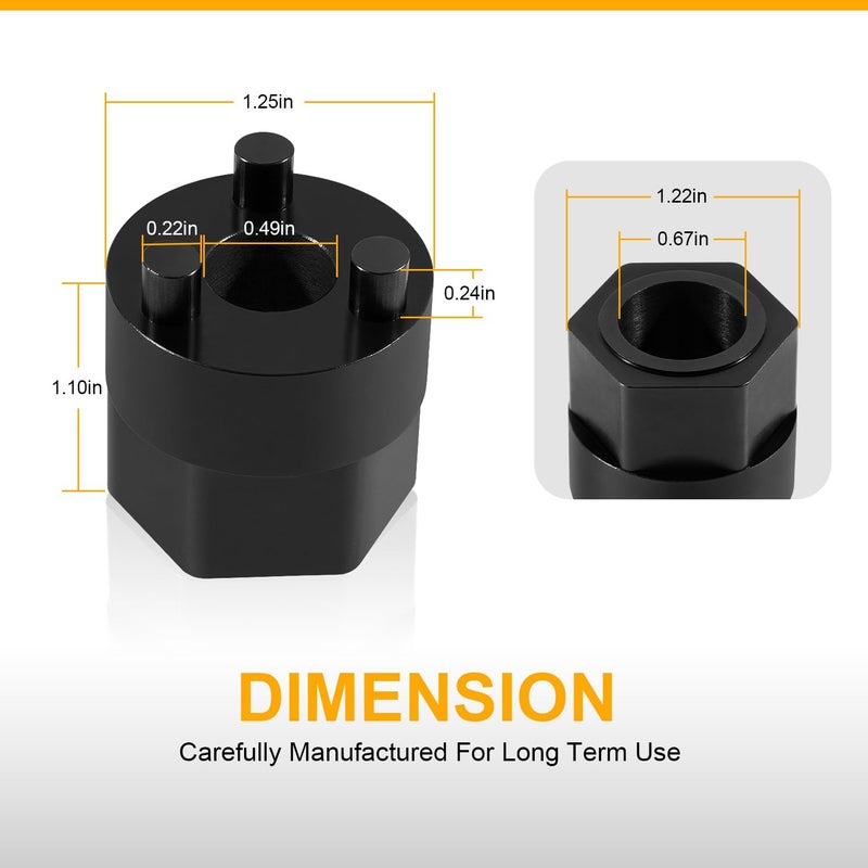 Deargooday A/C Compressor Clutch Hub Remover Tool No Impact Wrench Needed for Drive Hub of Denso Clutchless Compressors 5SE09C 5SE12C 5SEL12C 5SL12C 6SEL14C 6SEL16C 6SEU14C 6SEU16C 7SEU16C 7SEU17C - Image 5